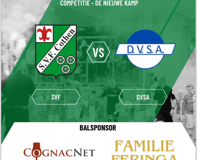 Zaterdag 2 november: SVF – DVSA 14:30u